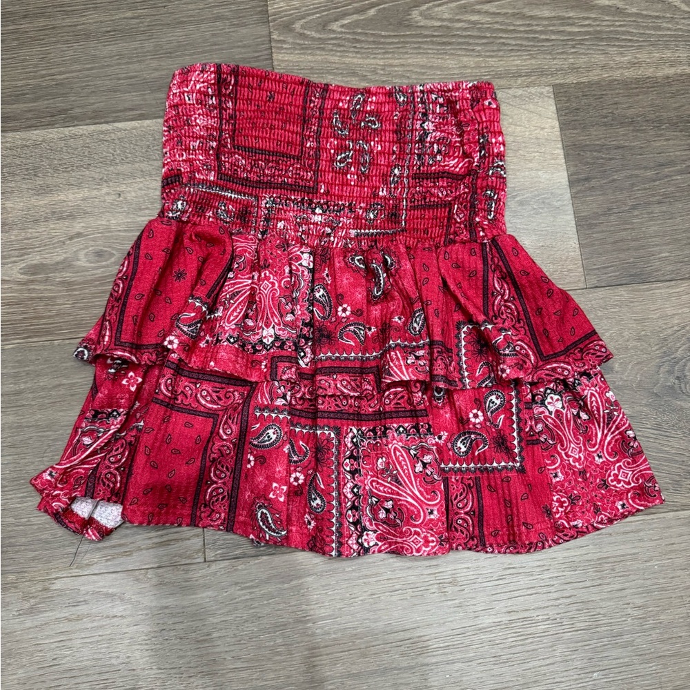 JUNIPER BLUE RED PAISLEY SKIRT